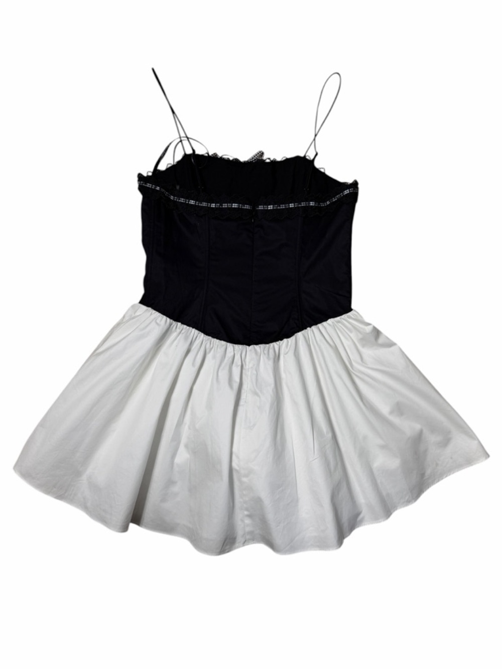 For Love & Lemons Black and White Annabelle Mini Dress Womans M - Picture 11 of 11